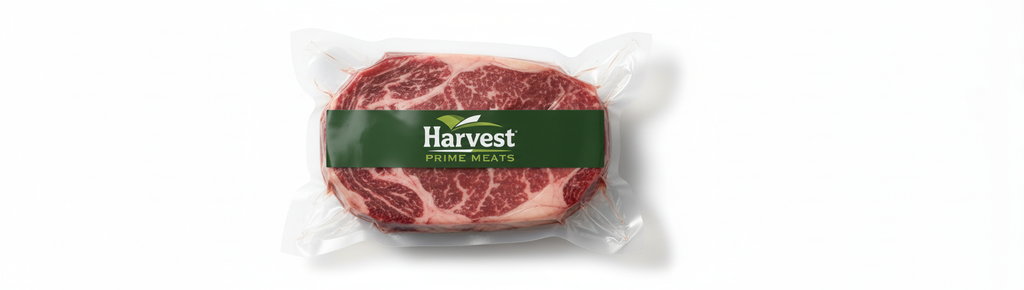 1-inch ribeye steak vacuum sealed - front view