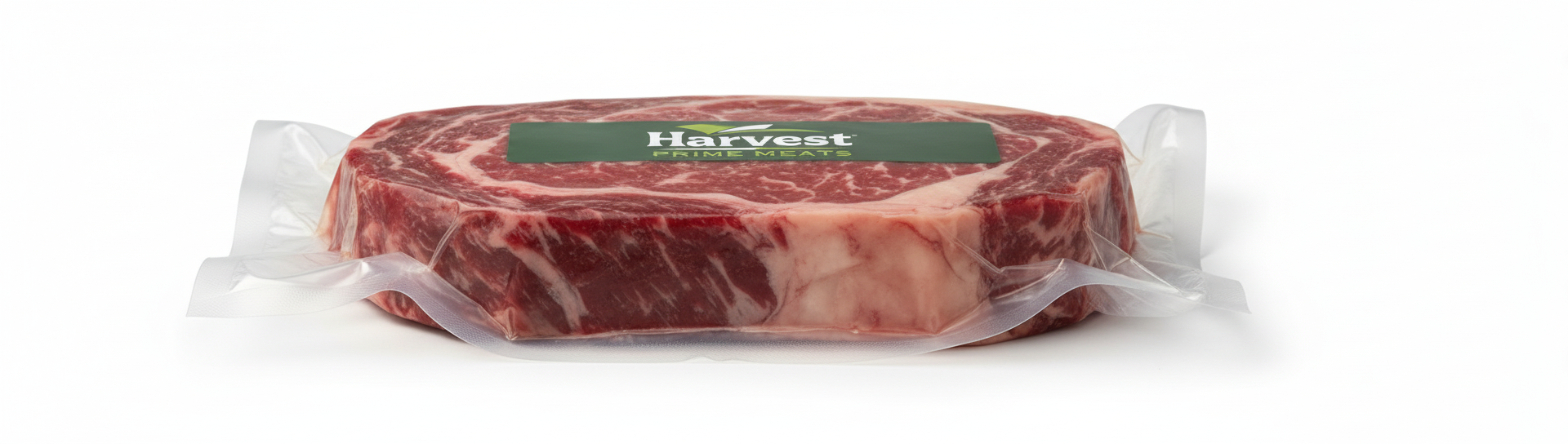 1-inch ribeye steak vacuum sealed - side view