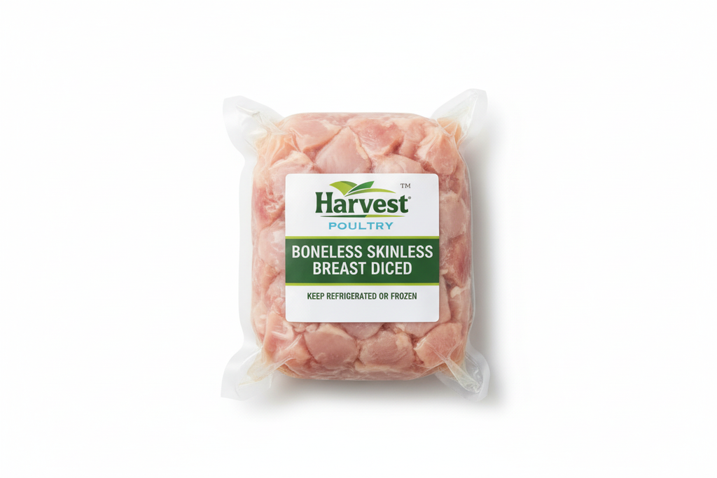 Boneless Skinless Breast Diced Package 1
