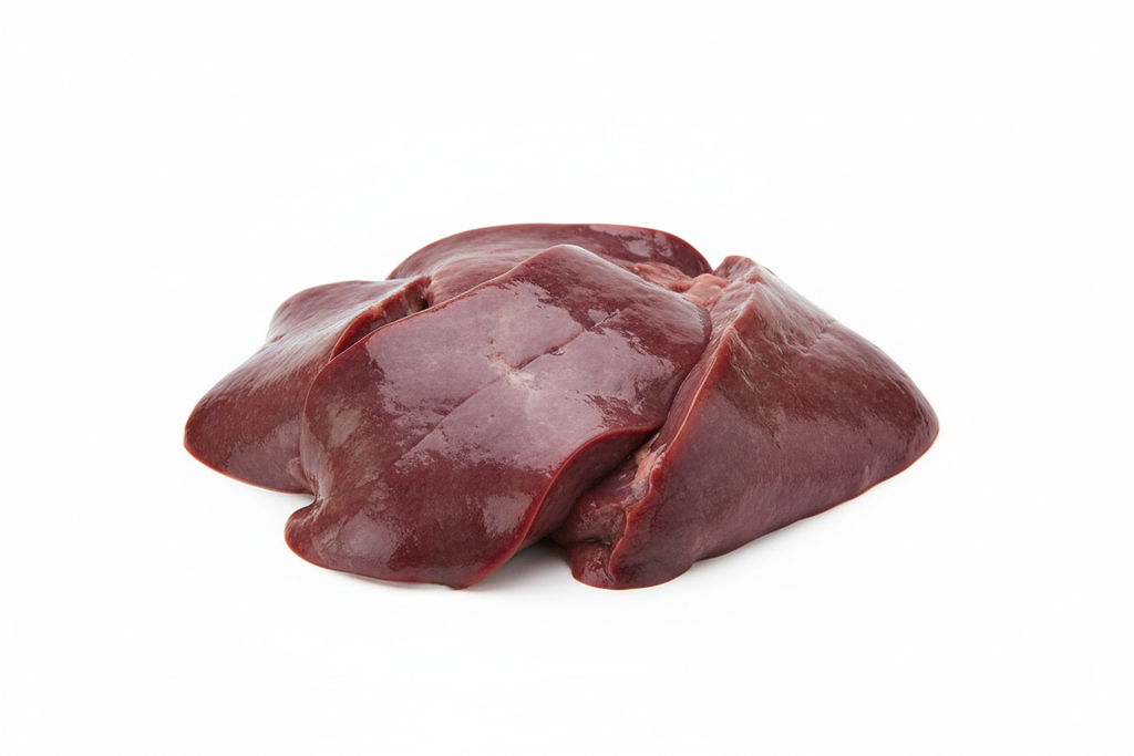 Lamb Liver White Background