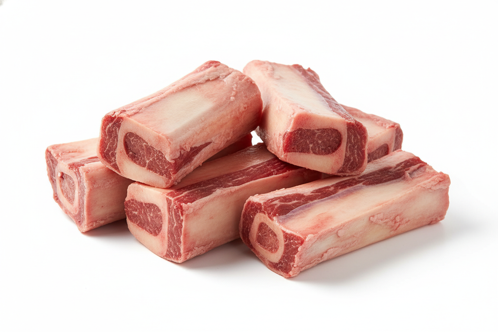 Raw beef marrow bone